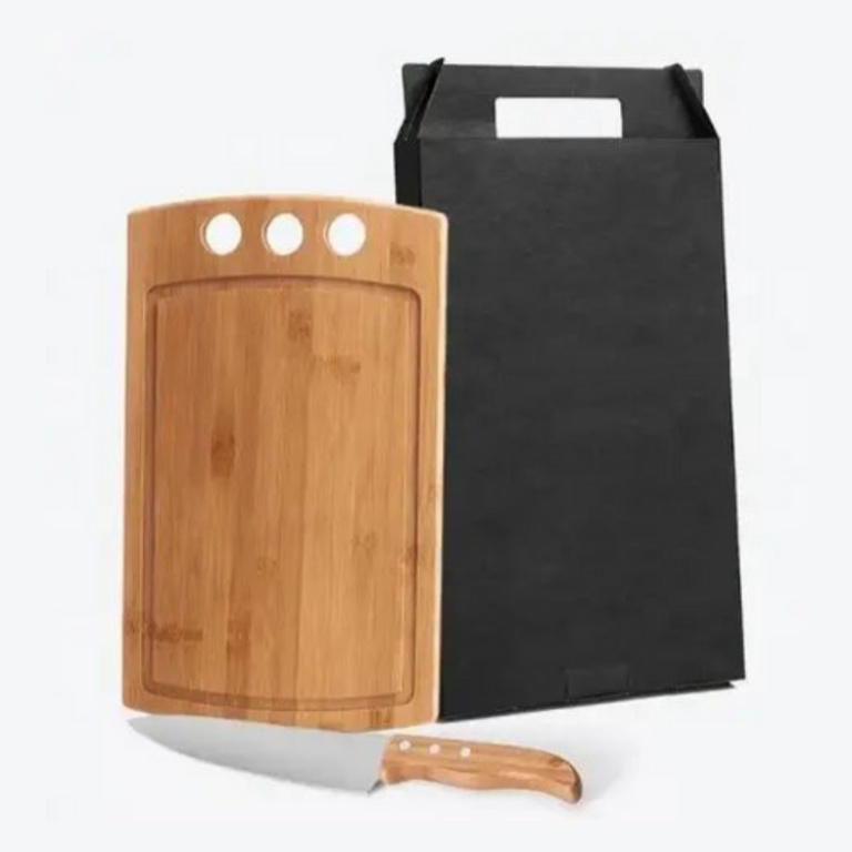 Conj. Para Churrasco Em Bambu / Inox California – 2 Pçs