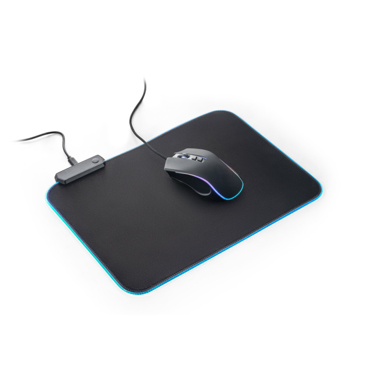 THORNE MOUSEPAD RGB. Mouse pad para jogos em poliéster com base antiderrapante em borracha