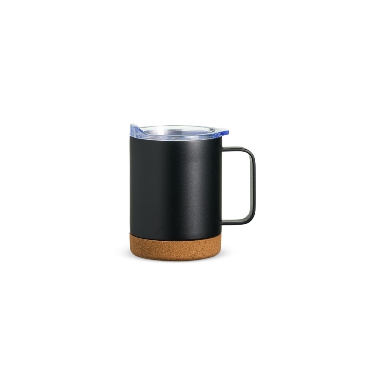 Caneca Térmica 400 ml em Inox com Base de Cortiça