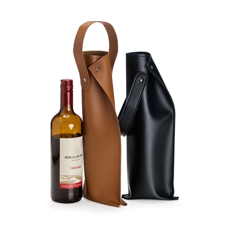 Porta-Vinho em PU para 1 Garrafa