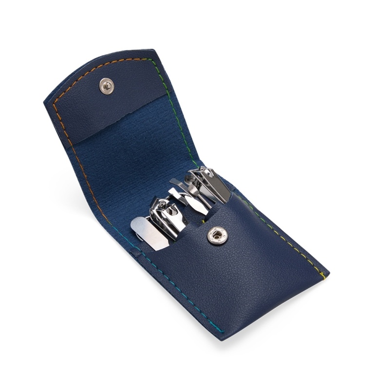 Kit Manicure 7 Peças em Couro Sintético
